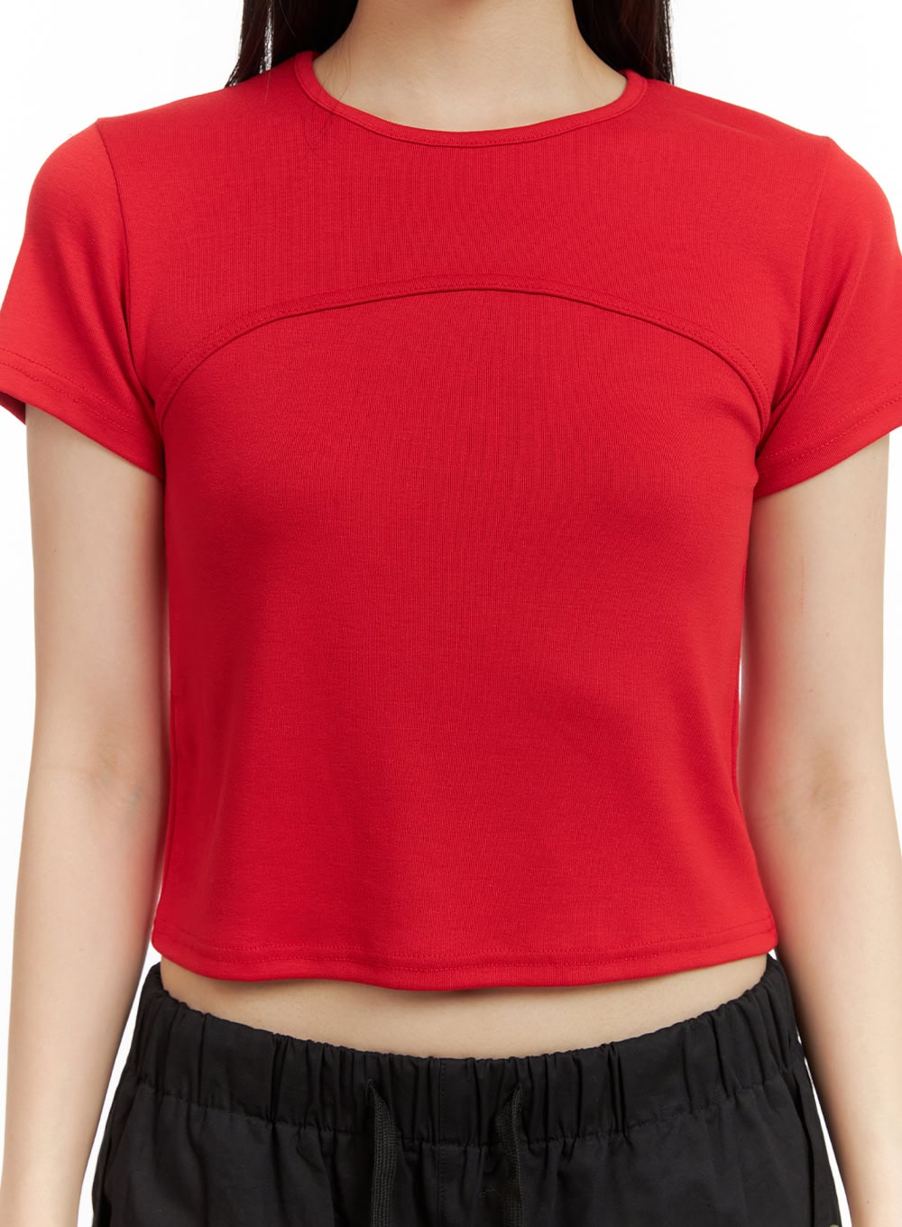 Lined Solid Crop Top CU424