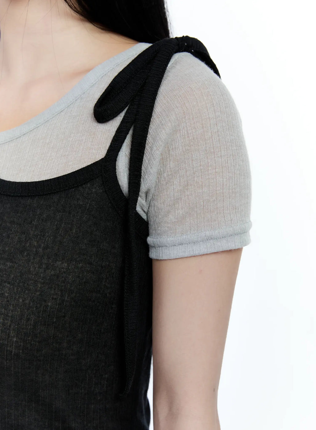 Layered Bow Short-Sleeve Tee CG513