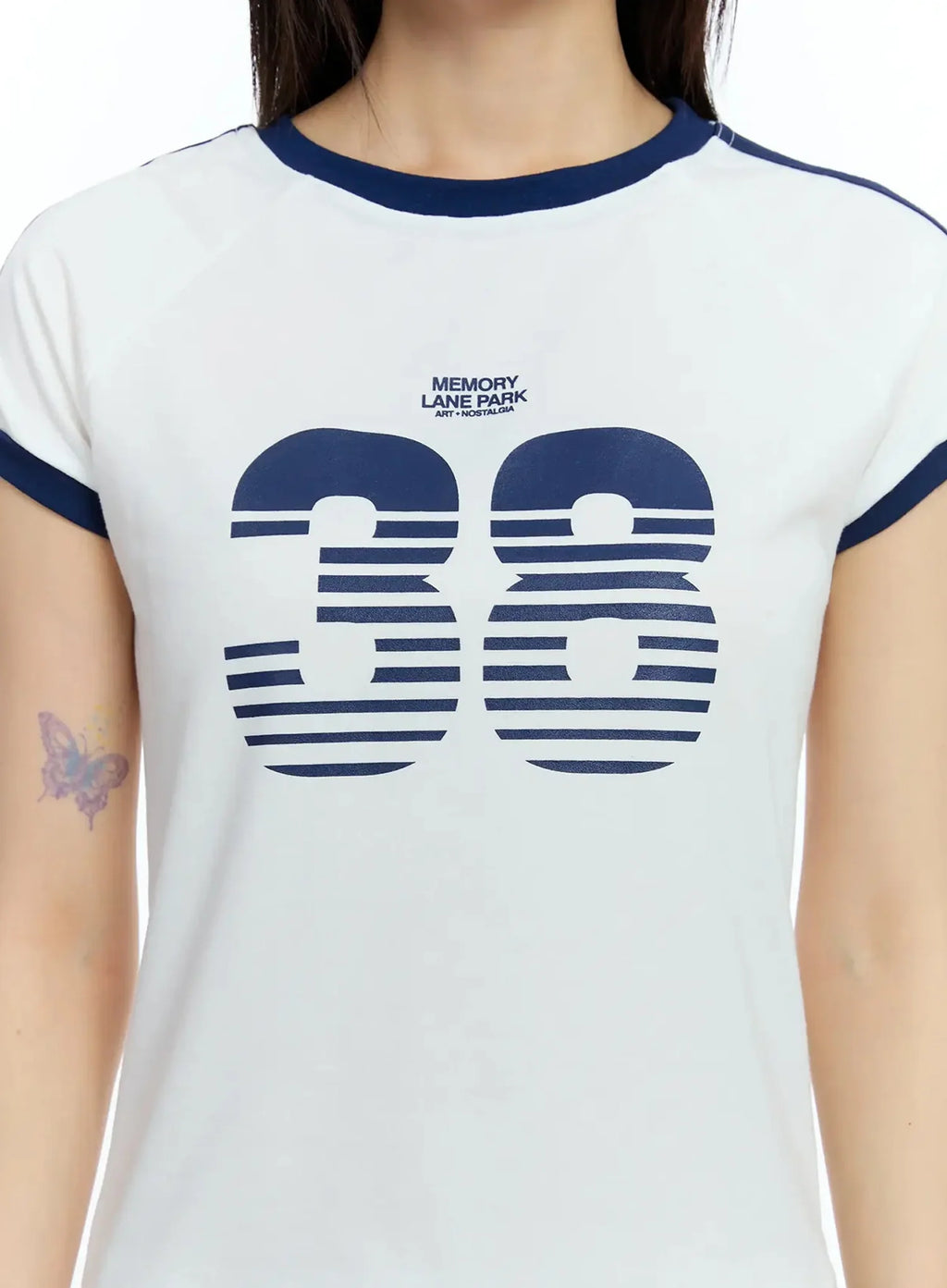 Graphic Two-Tone Tee IU523