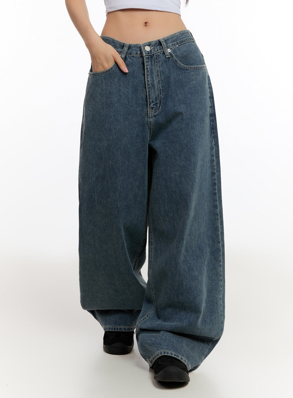 Hayden Wide-Leg Graphic Jeans IU509