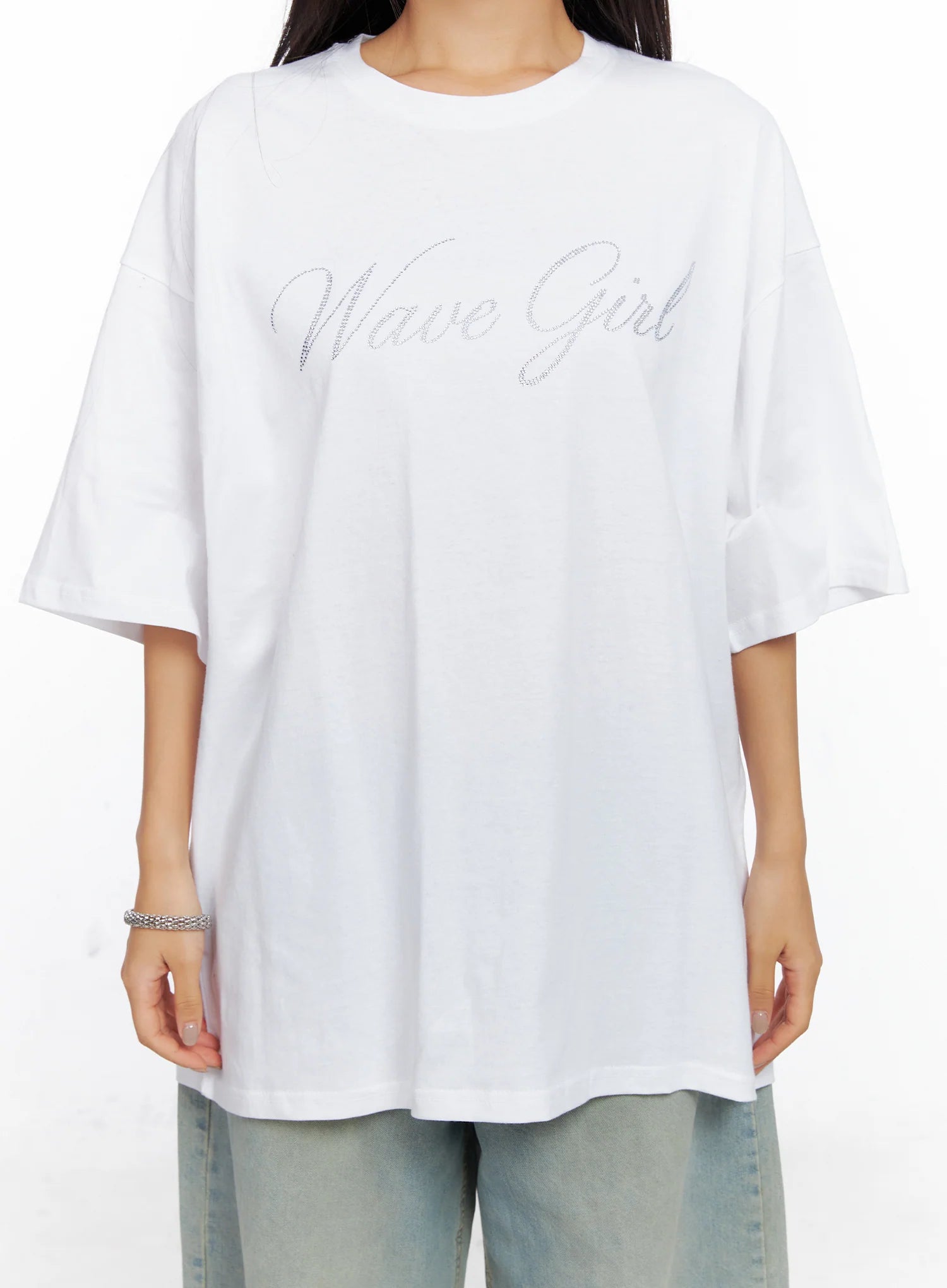 Oversized Text Print Tee CO515