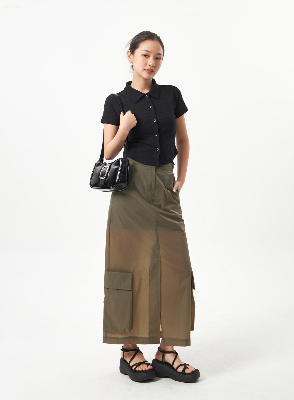 Snap Button Tee CA319