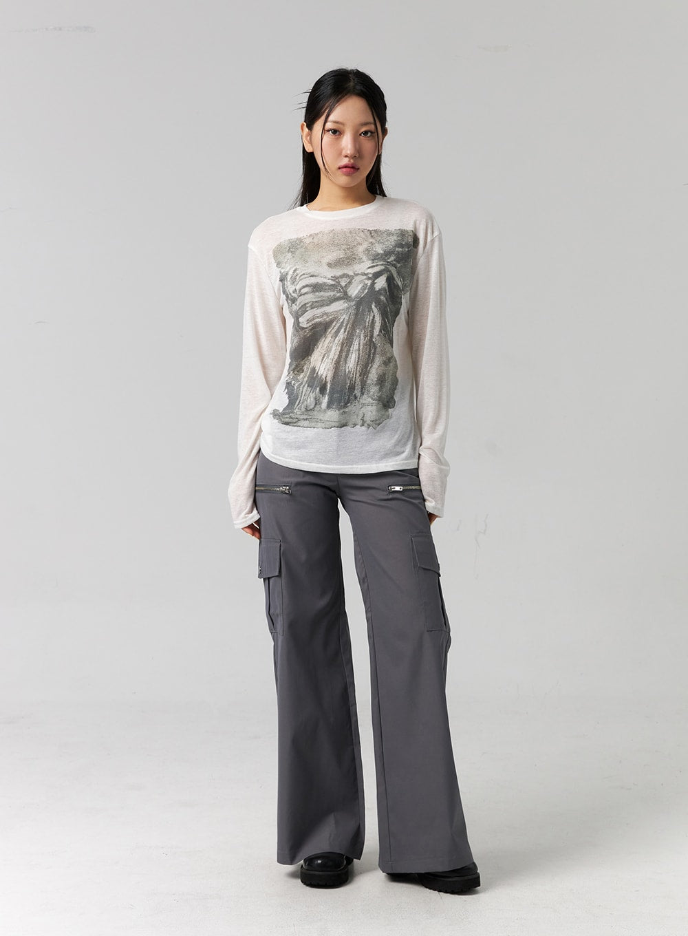 Cargo Wide-Leg Pants CG315