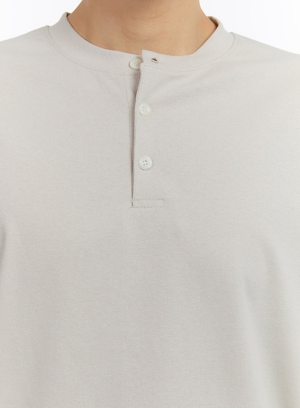 Men's Half-Buttoned Long-Sleeve T-Shirt IF528