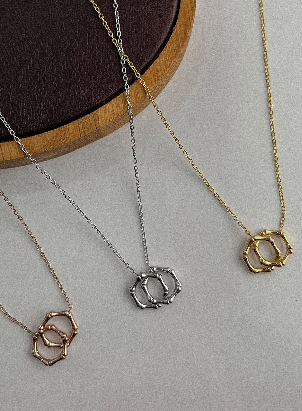 Half Two Ring Necklace IL405