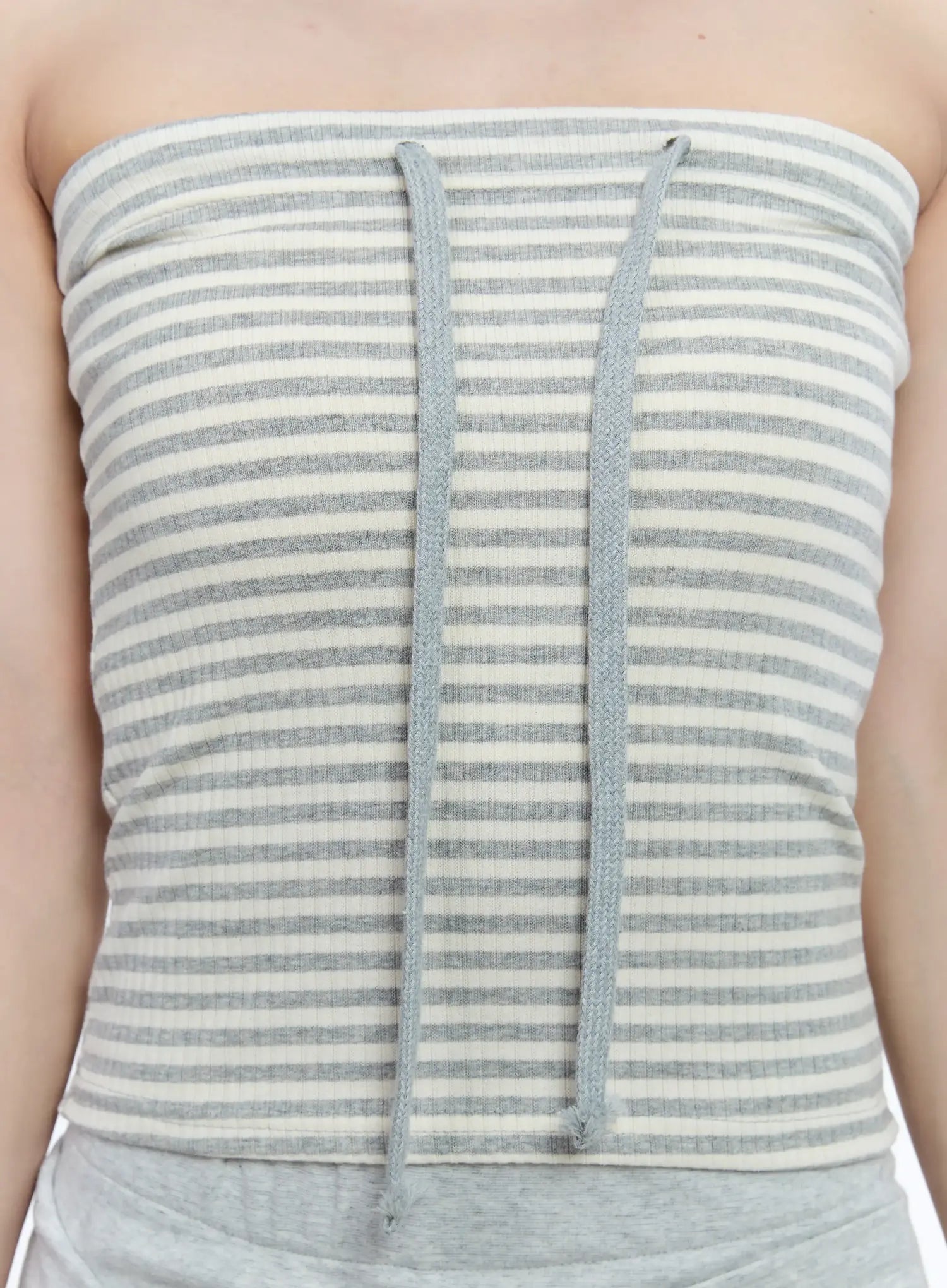 Striped Ribbed Tube Top CG511