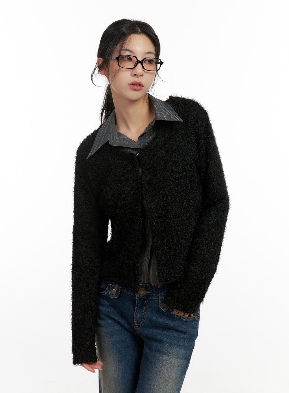 Slim-Fit Crop Cardigan CN416