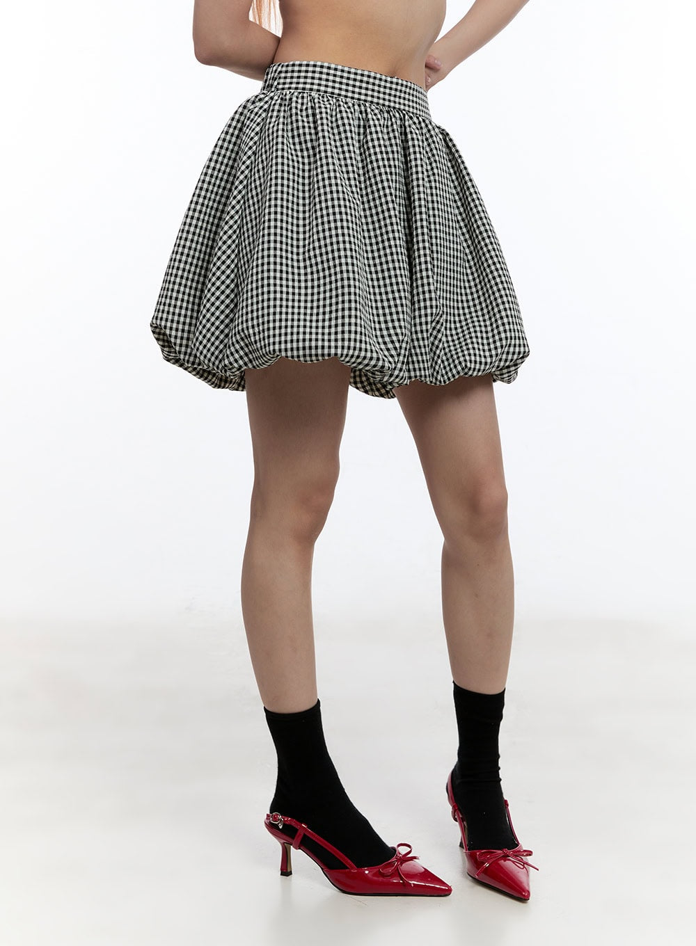 Gingham Check Mini Skirt CU502