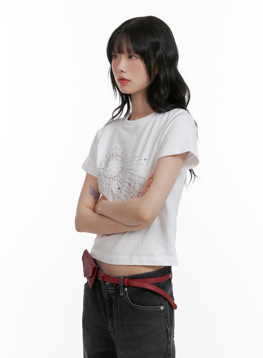 Graphic Cotton Crop Tee CU410