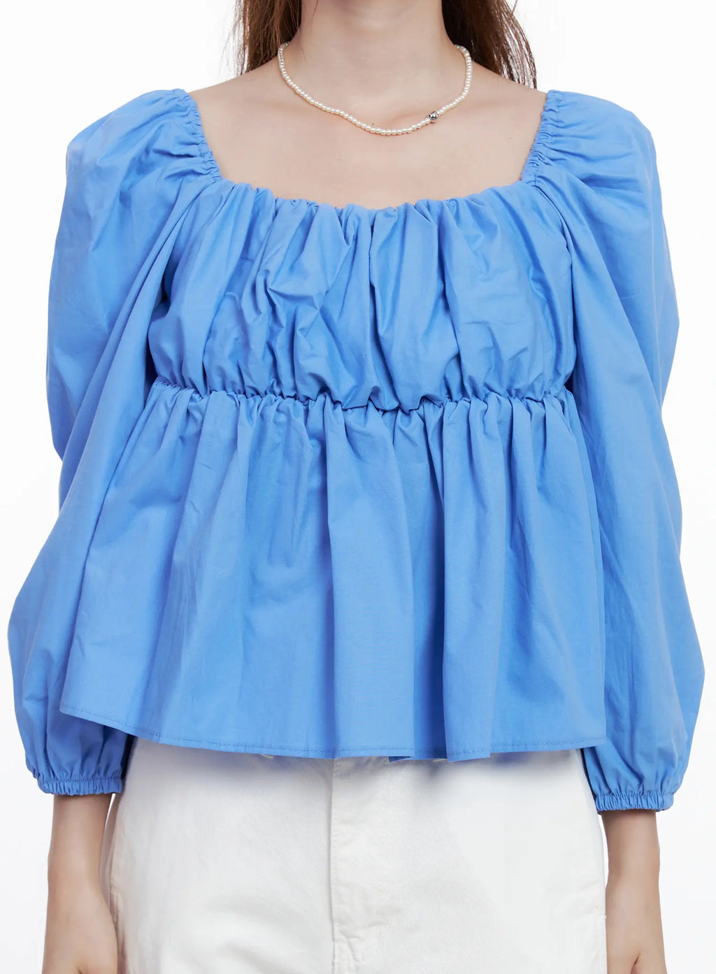 Two Way Shirred Square Neck Blouse CG520