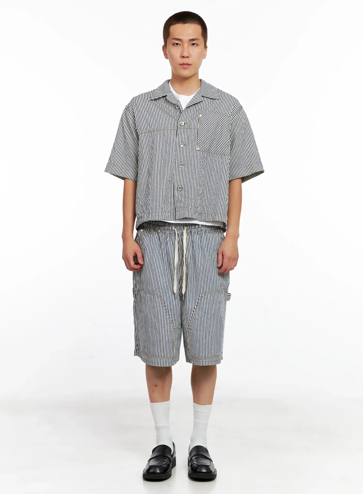 Men's Striped Bermuda Shorts IG511