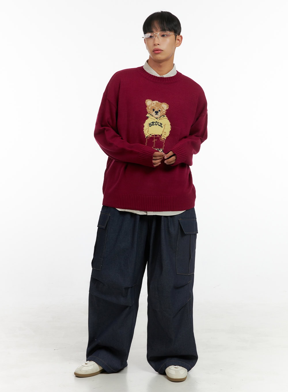 Men's Denim Cargo Stitch Jeans IS420