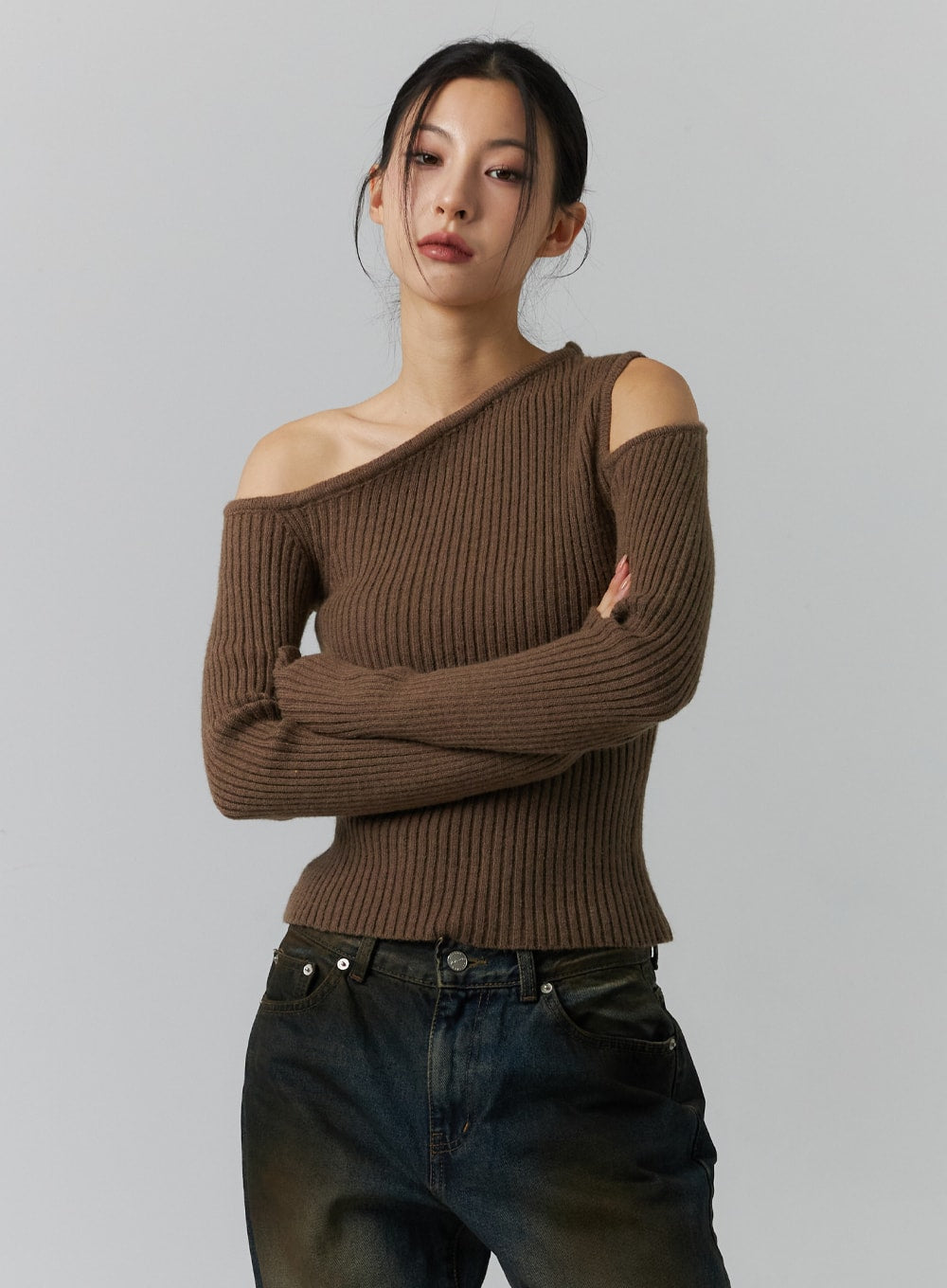 Slim Fit Ribbed Sweater ID306