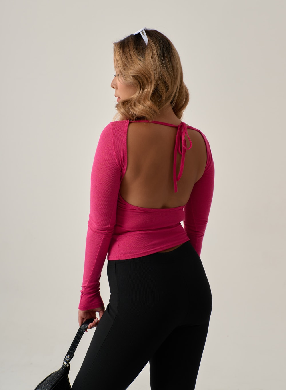 Open Back Long Sleeves Top IN22
