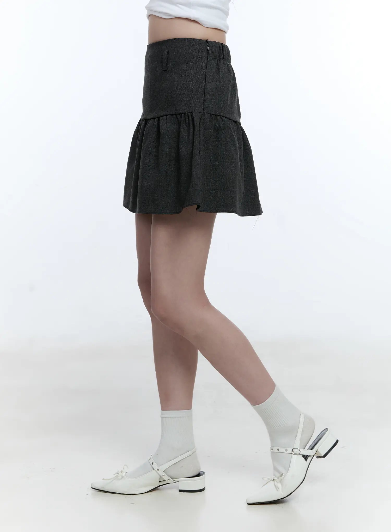 Pleated Flare Mini Skirt CG514