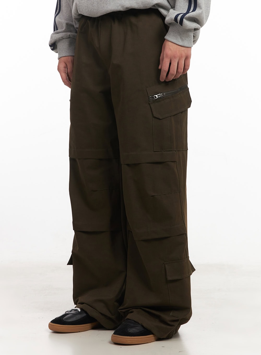 Men's Cotton Pocket Wide-Leg Pants IM528
