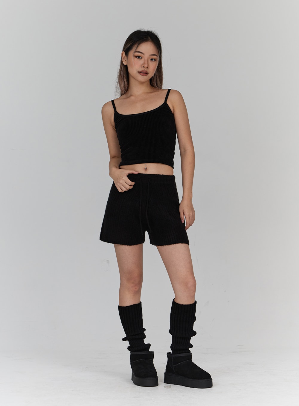 Velvet Crop Knit Tank Top CN18