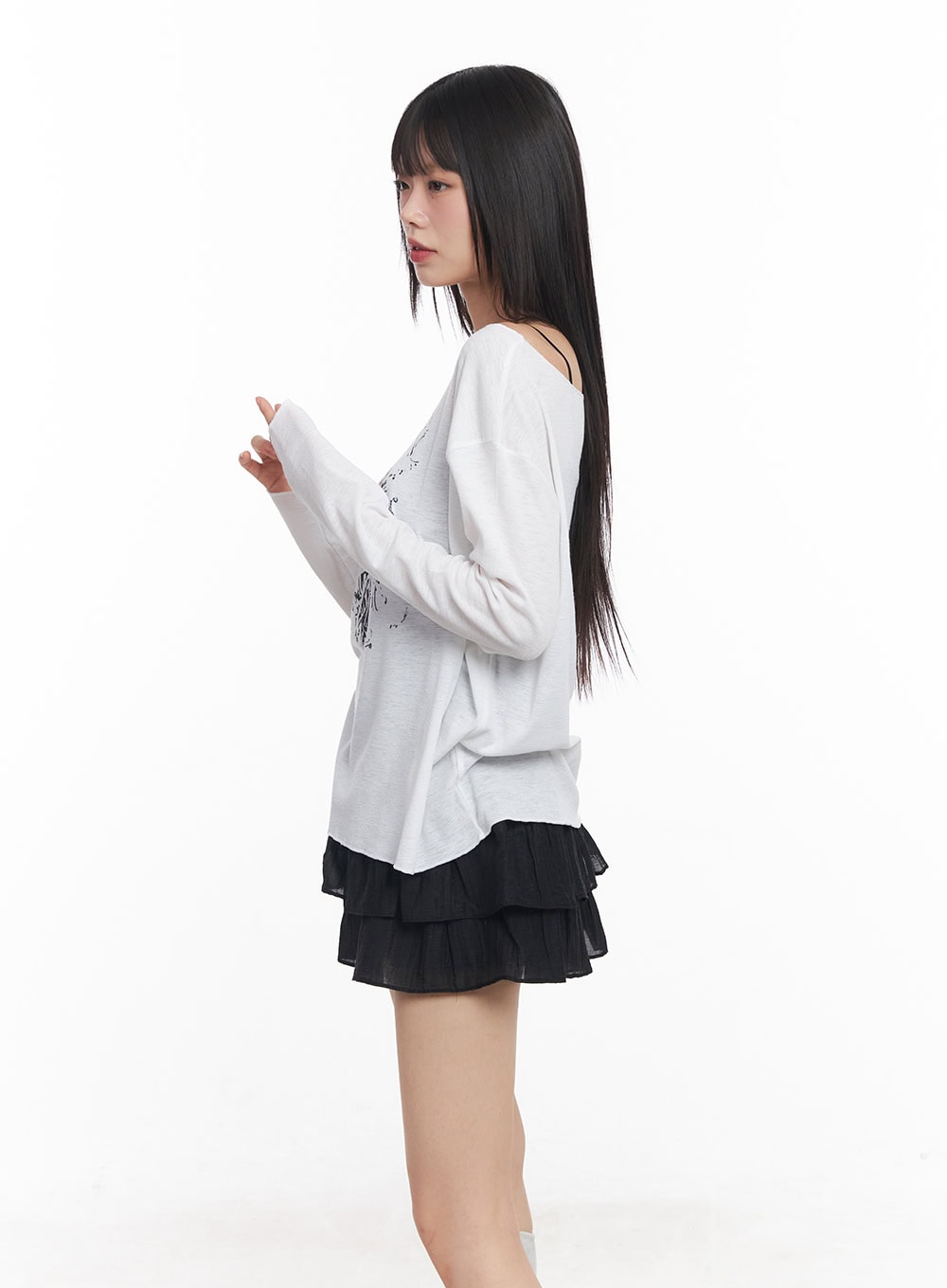 Dreamy Semi-Sheer Graphic Long Sleeve CY514