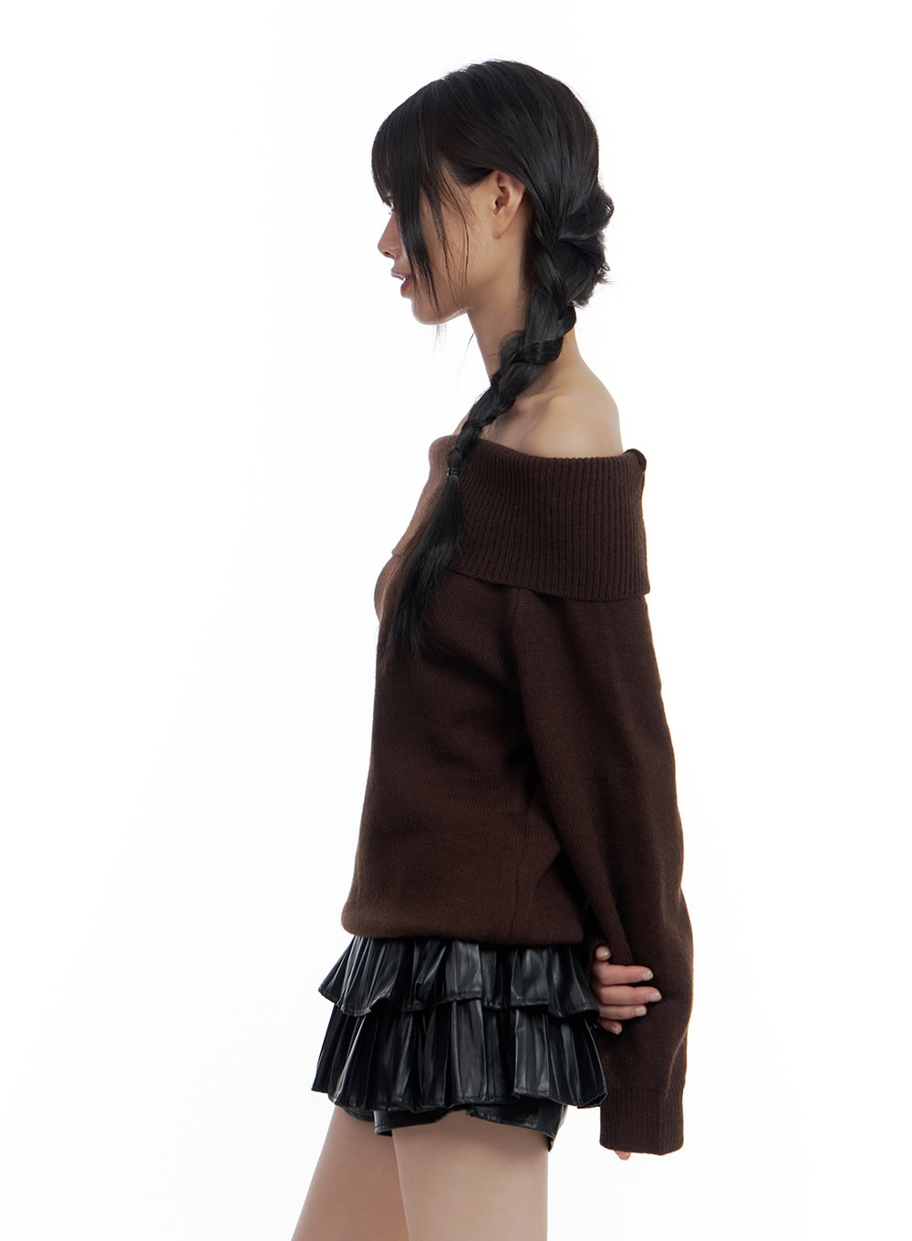 Oversize Off-Shoulder Knit CS419