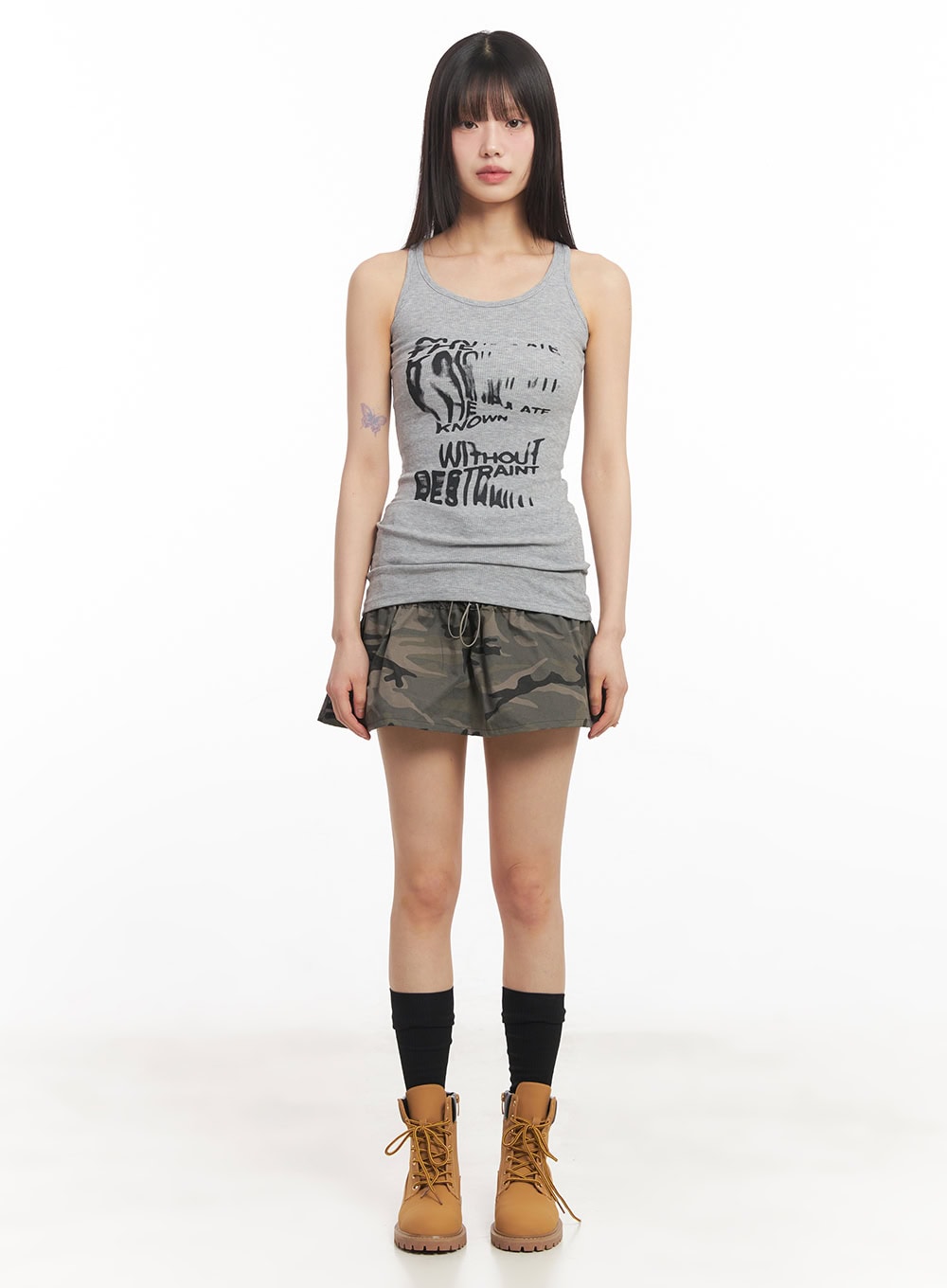 Warped Graphic Tank Top CA522