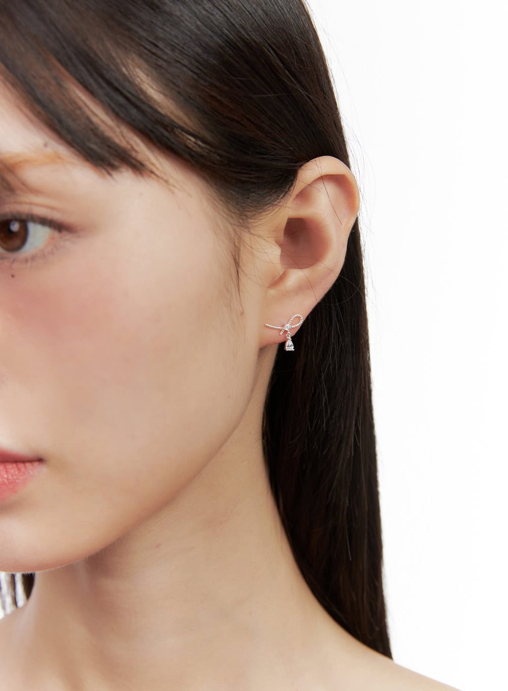 Simple Silver Earrings IO418