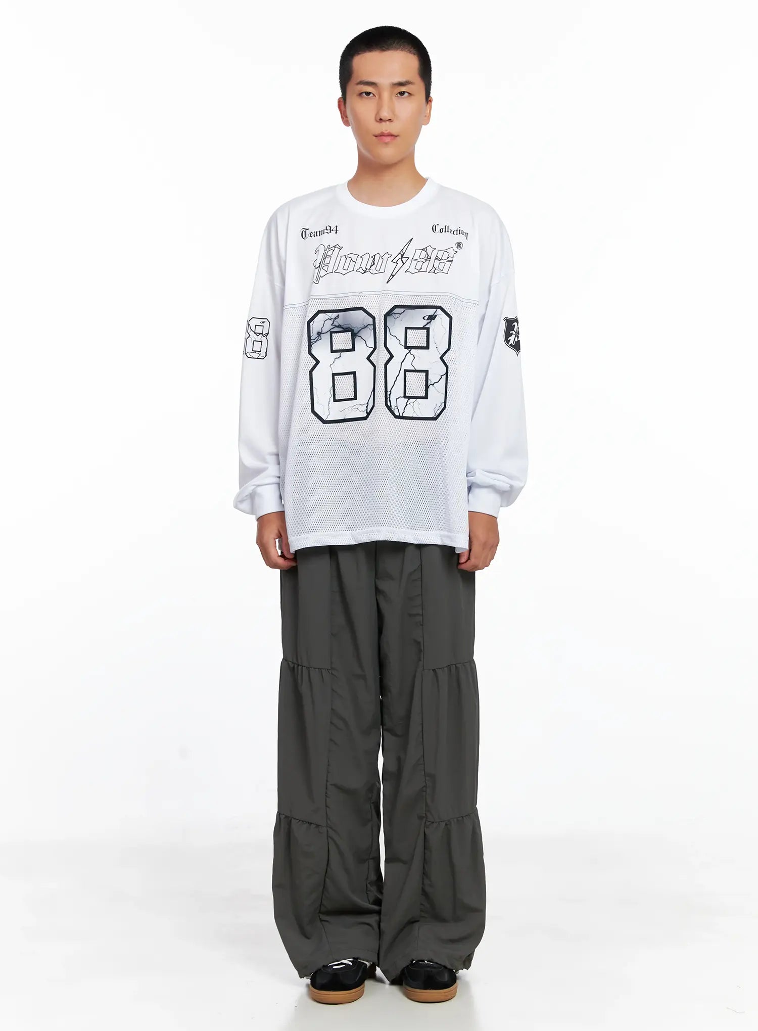 Men's Line Stitch Parachute Pants IS510