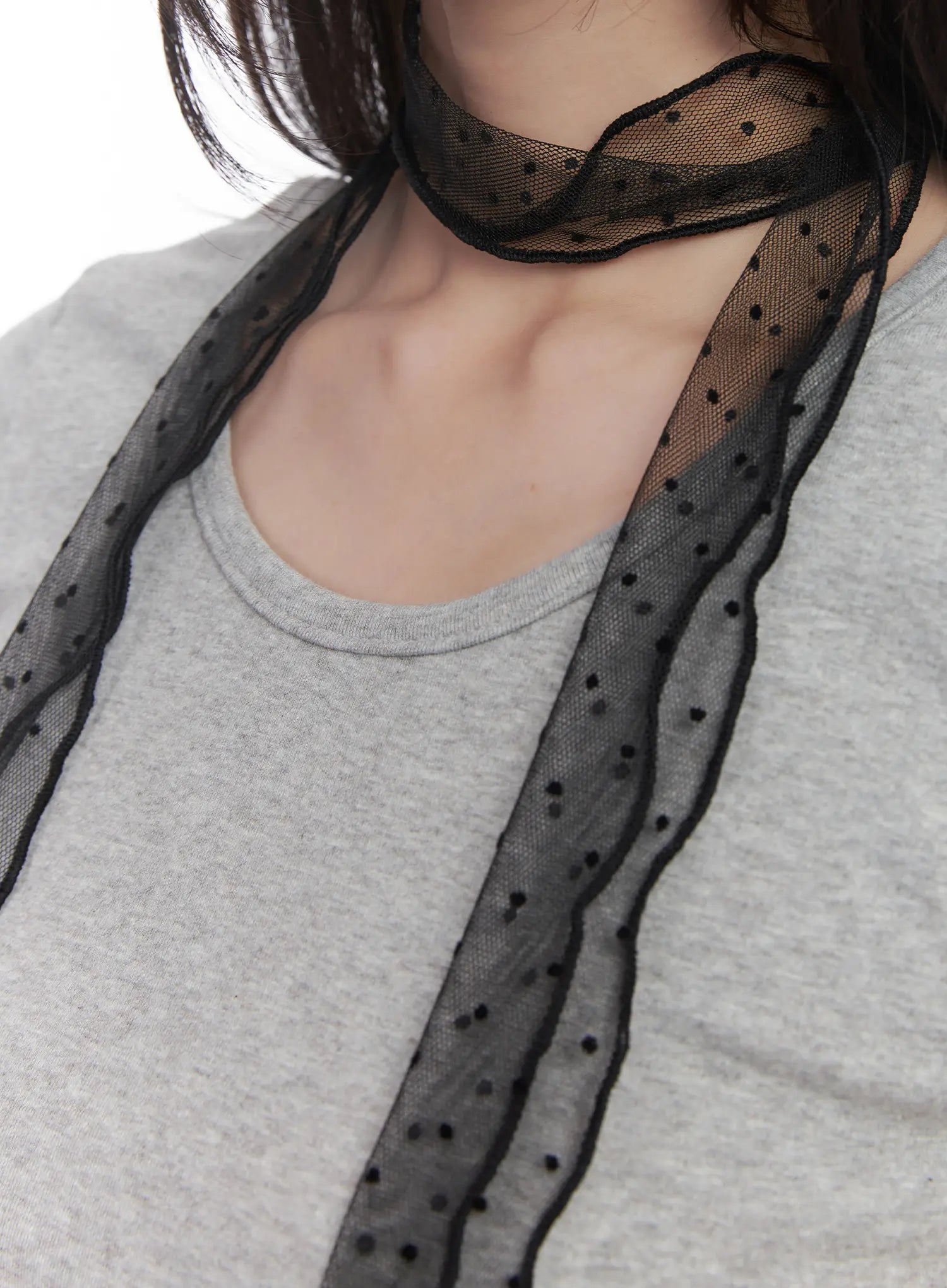 Sheer Polka Dot Scarf CU520