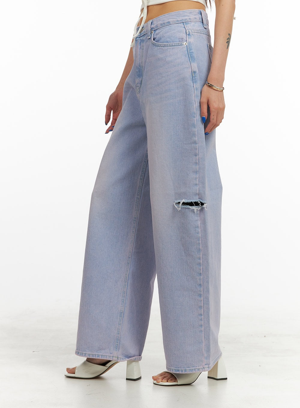 High Waist Wide Leg Jeans CY424