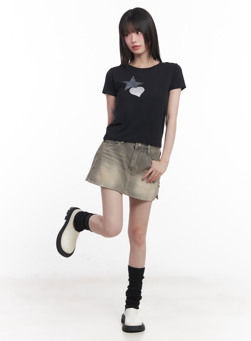 Star Graphic Baby Tee CU506