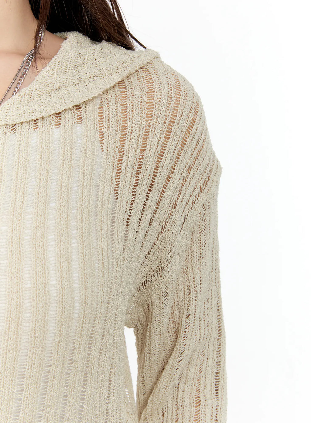 Summer Knit Cropped Zip-Up CG501