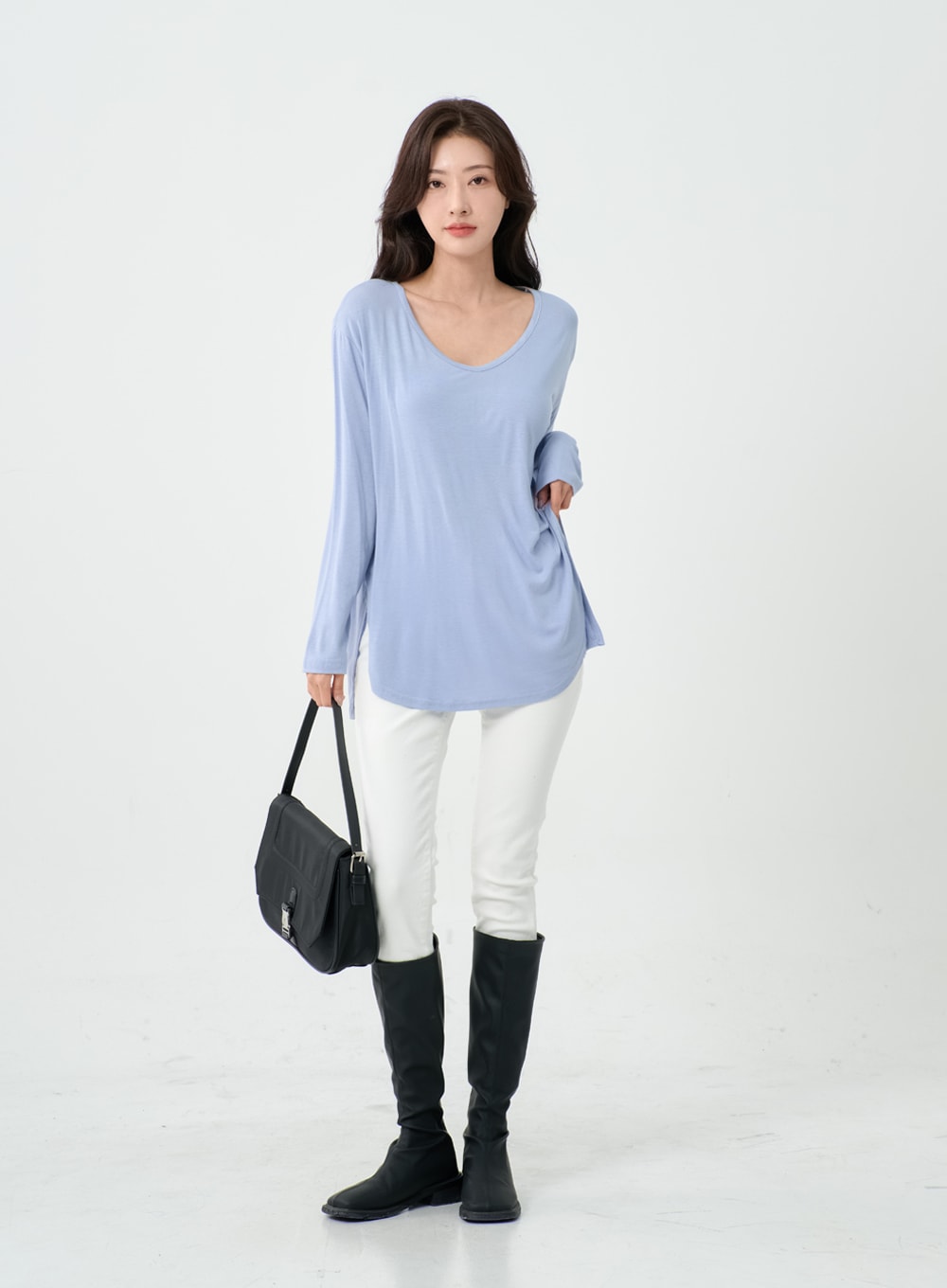 V-Neck Long T-Shirt IO14