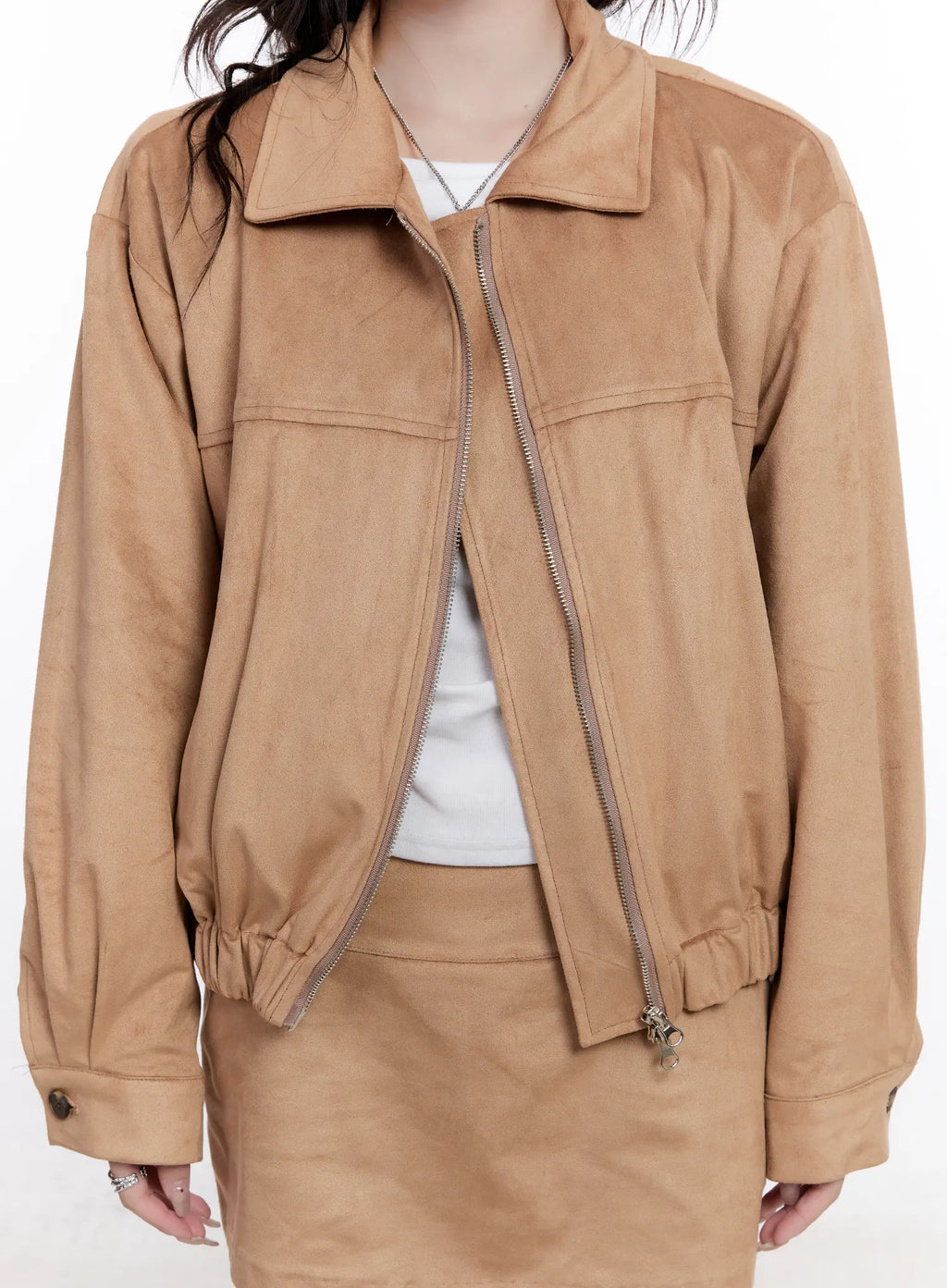 Loose Fit Suede Jacket CO501