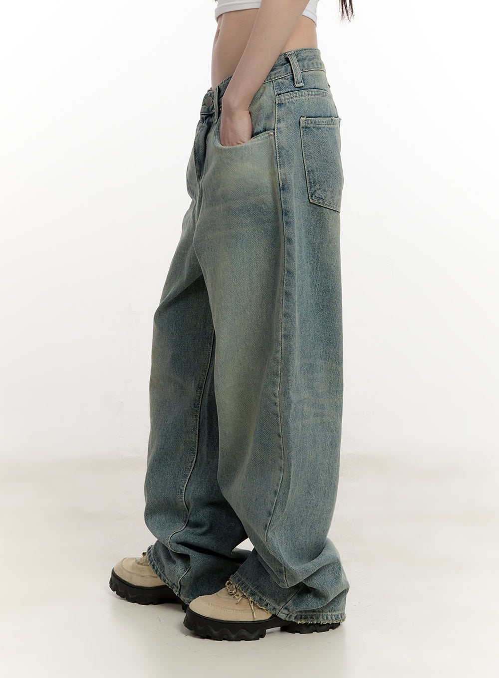Galinda Washed Baggy Jeans CM513
