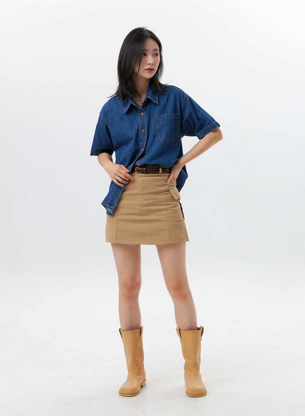 Denim Short Sleeve Shirt OG315