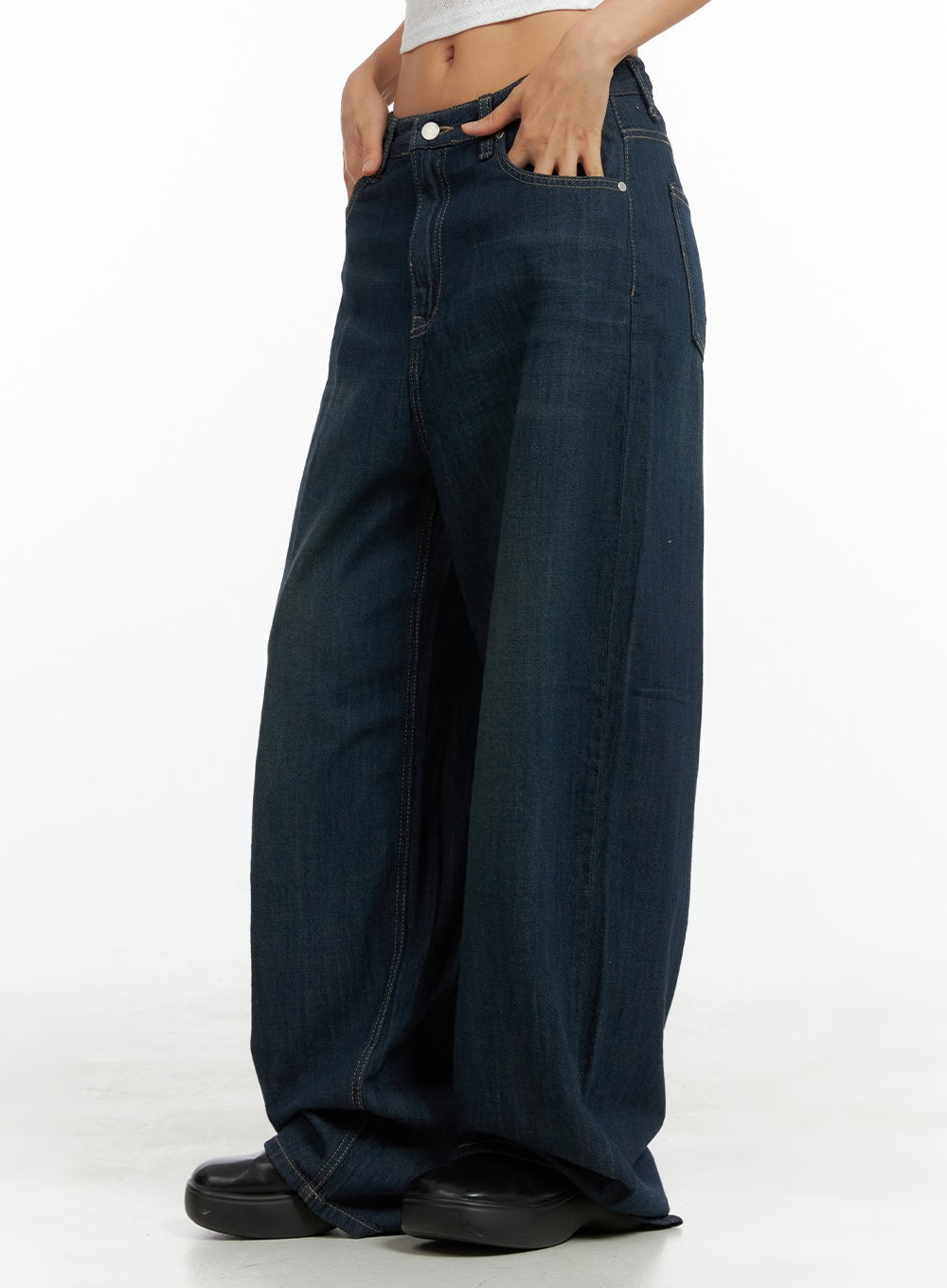 Dark Wash Wide Jeans CU305