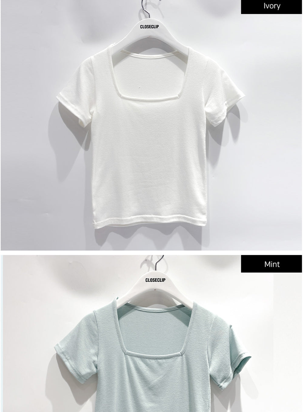 Square Neck Short Sleeve T Shirt F26