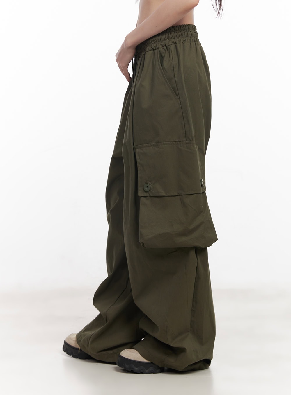 Balloon-Fit Baggy Cargo Pants CY520