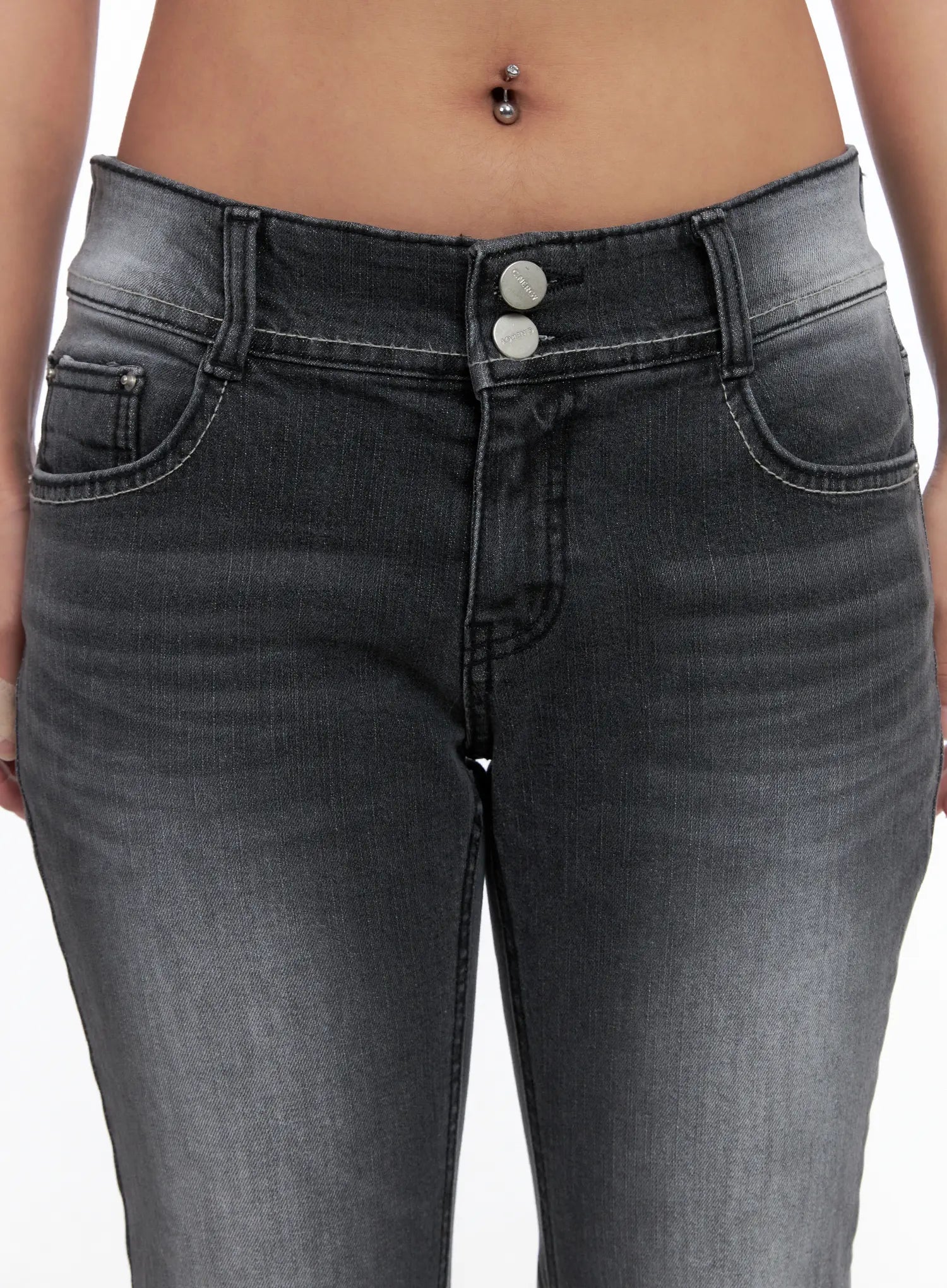 Elis Double Button Flare Jeans CS524