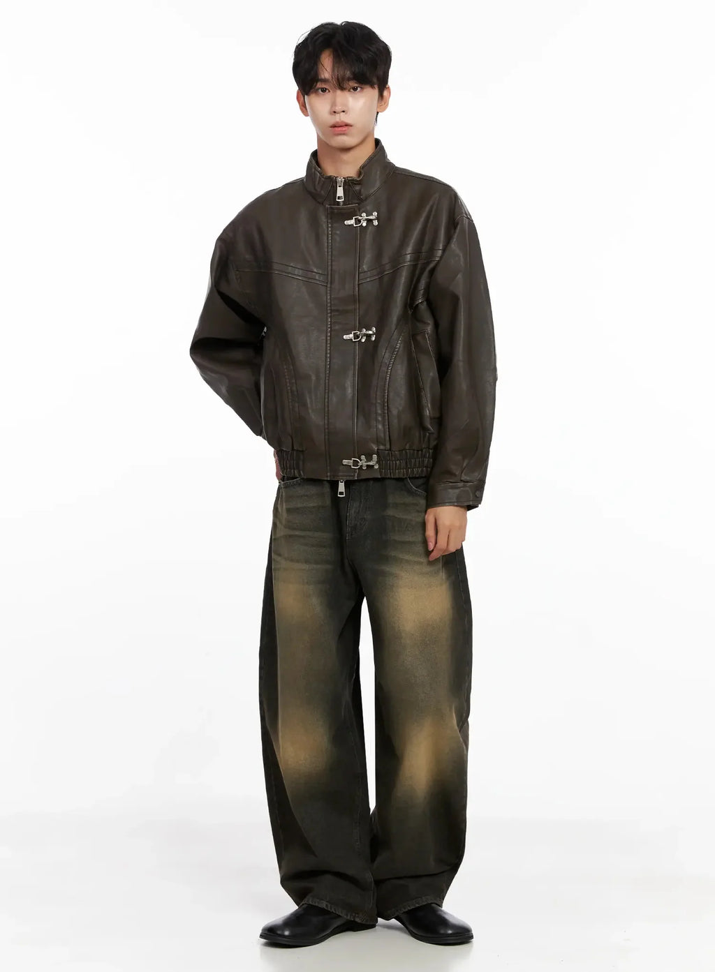 Men's Vintage Fade Wide-Leg Jeans IO516