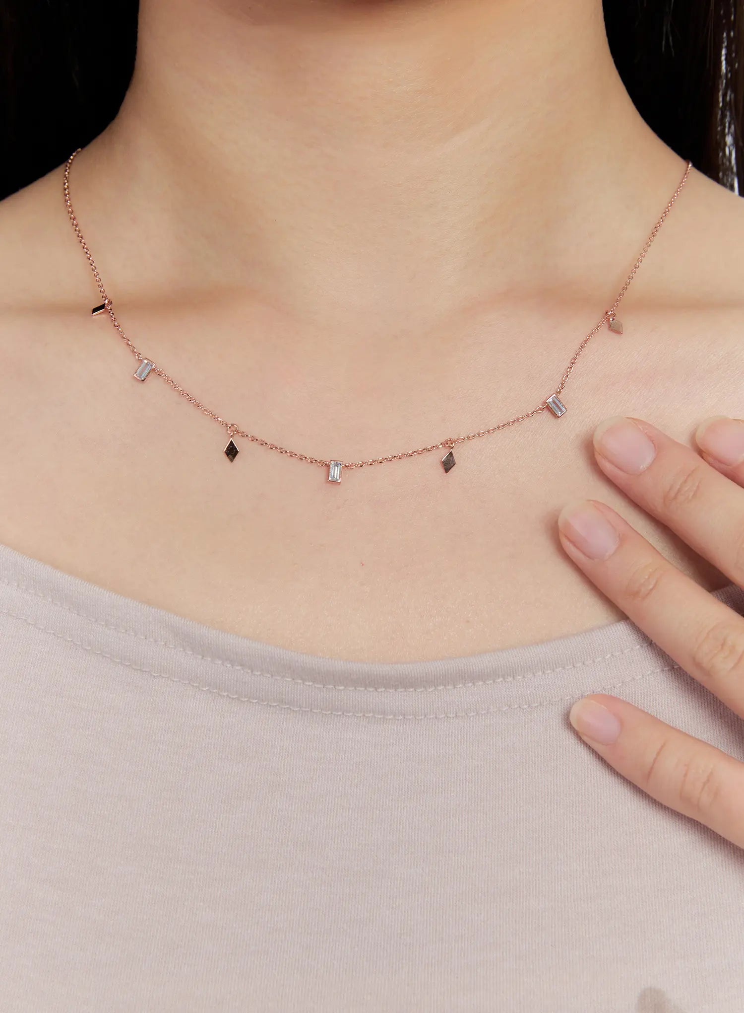 Geometric Drop Necklace IS517