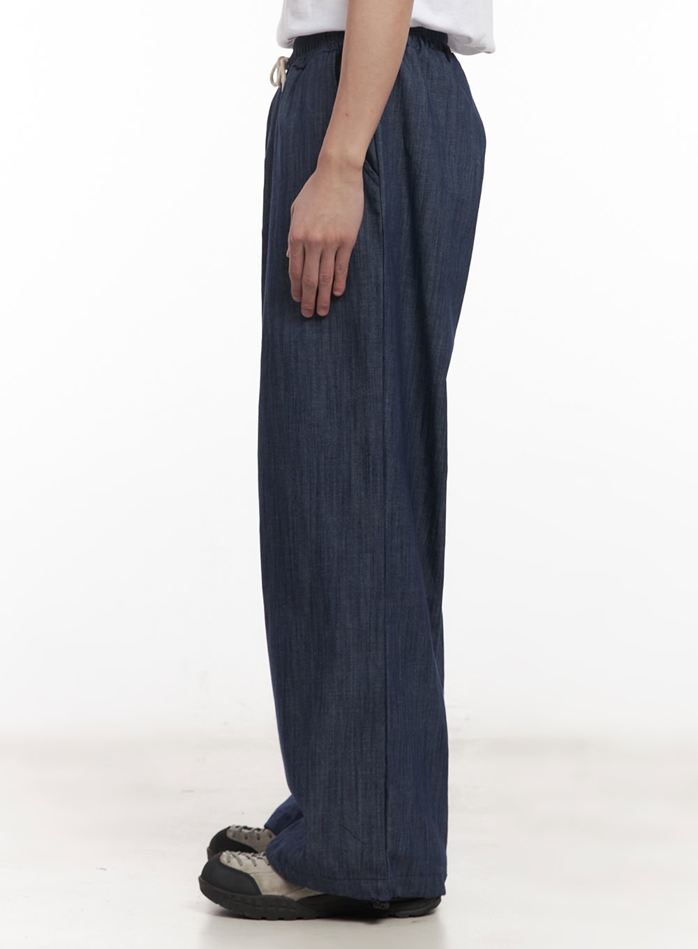 Men's Denim Wide-Leg Sweatpants (Blue) IM518