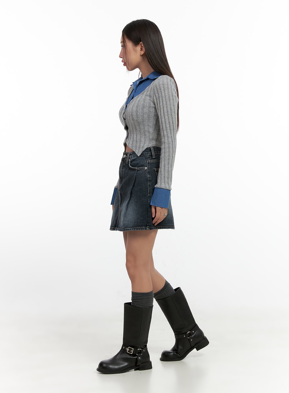 Colorblock Knit Shirt CN412