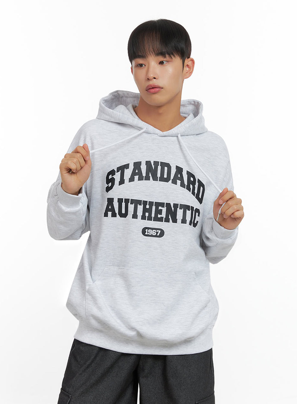 Men's Loose Fit Graphic Hoodie IO420