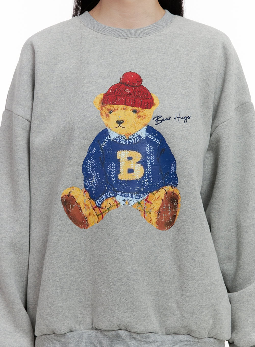 Bear Graphic Crewneck Sweatshirt ON408