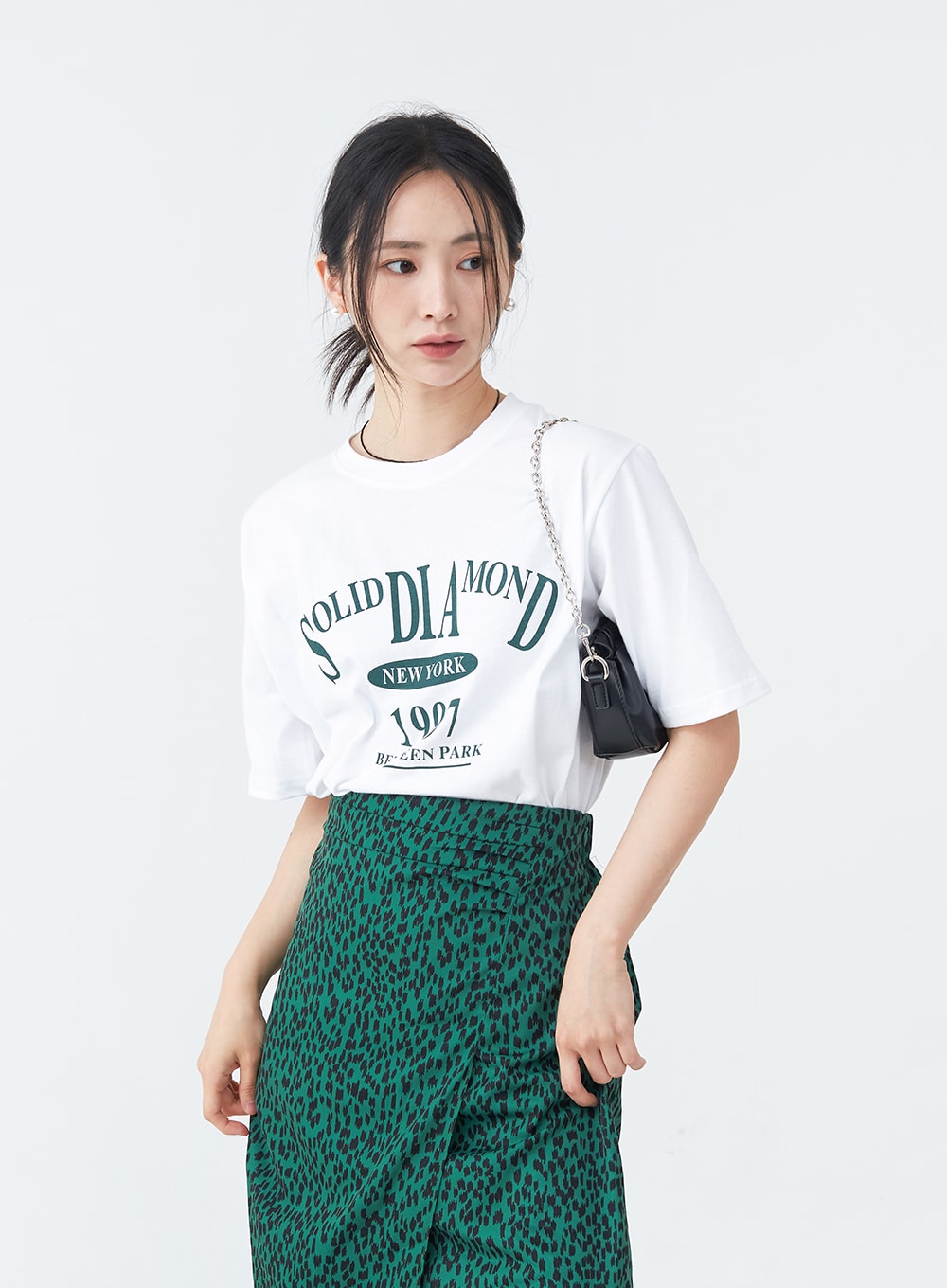 Solid Lettering Oversized Cotton Tee OU28