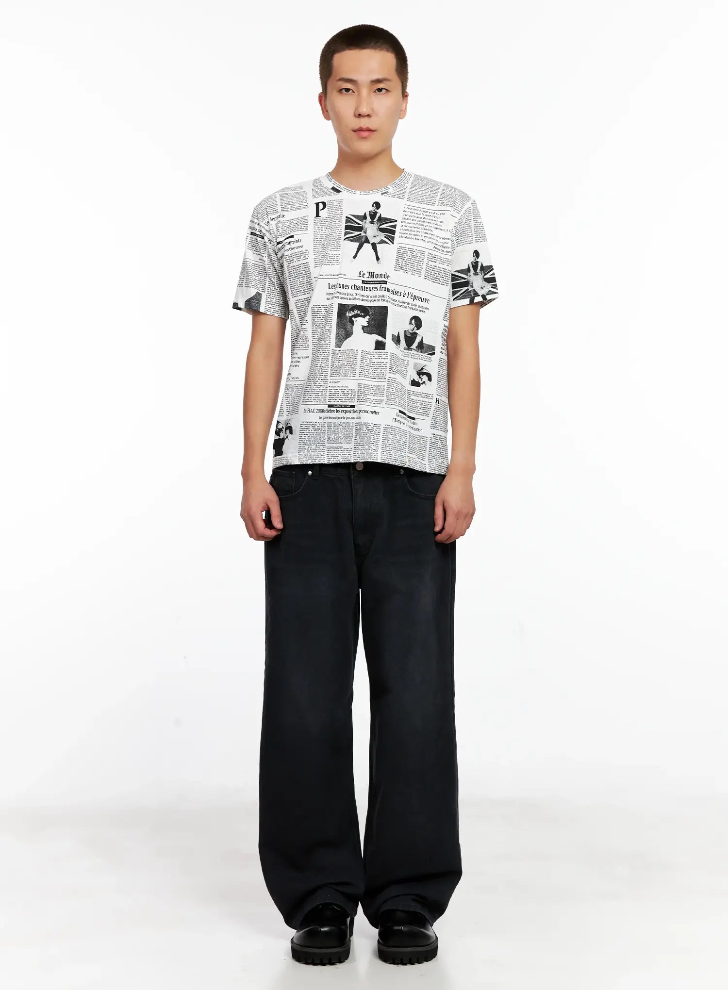 Men's Wide-Leg Denim Jeans IG511