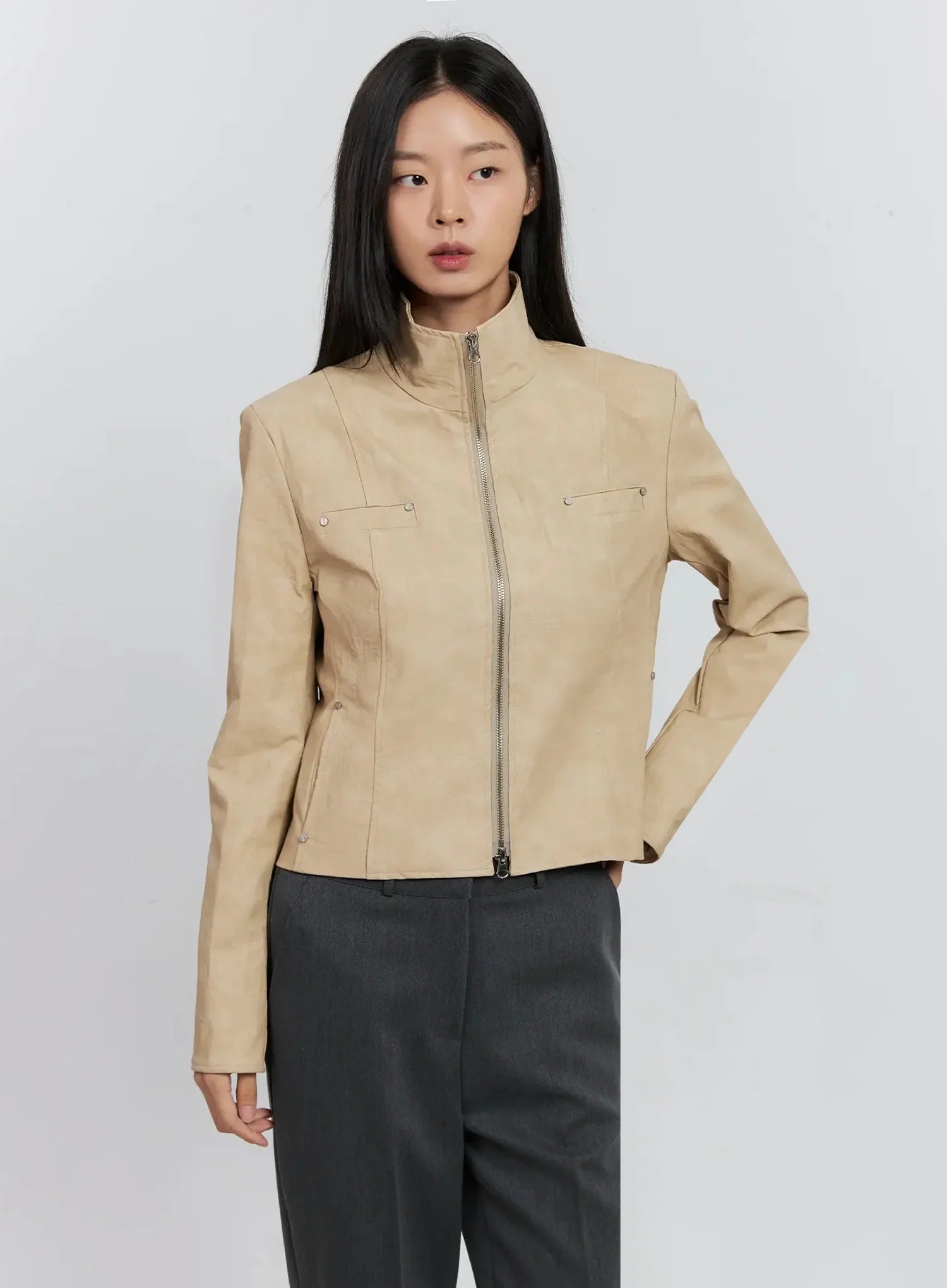 Biker Faux-Leather Jacket IS516