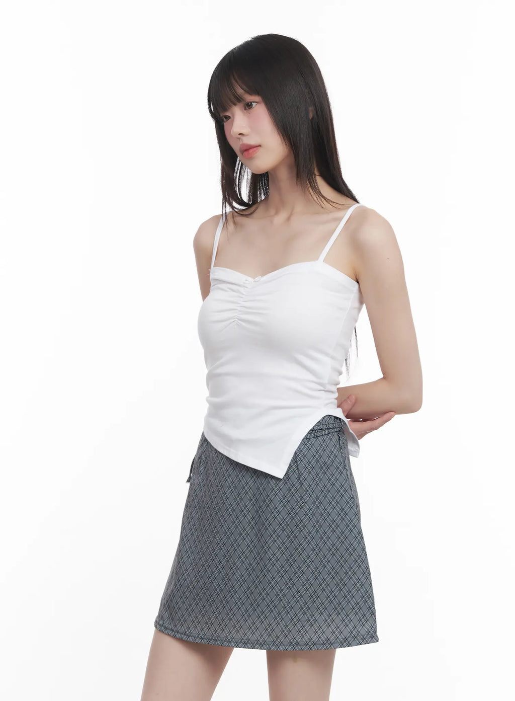 Asymmetric Sweetheart Cami Top CU518