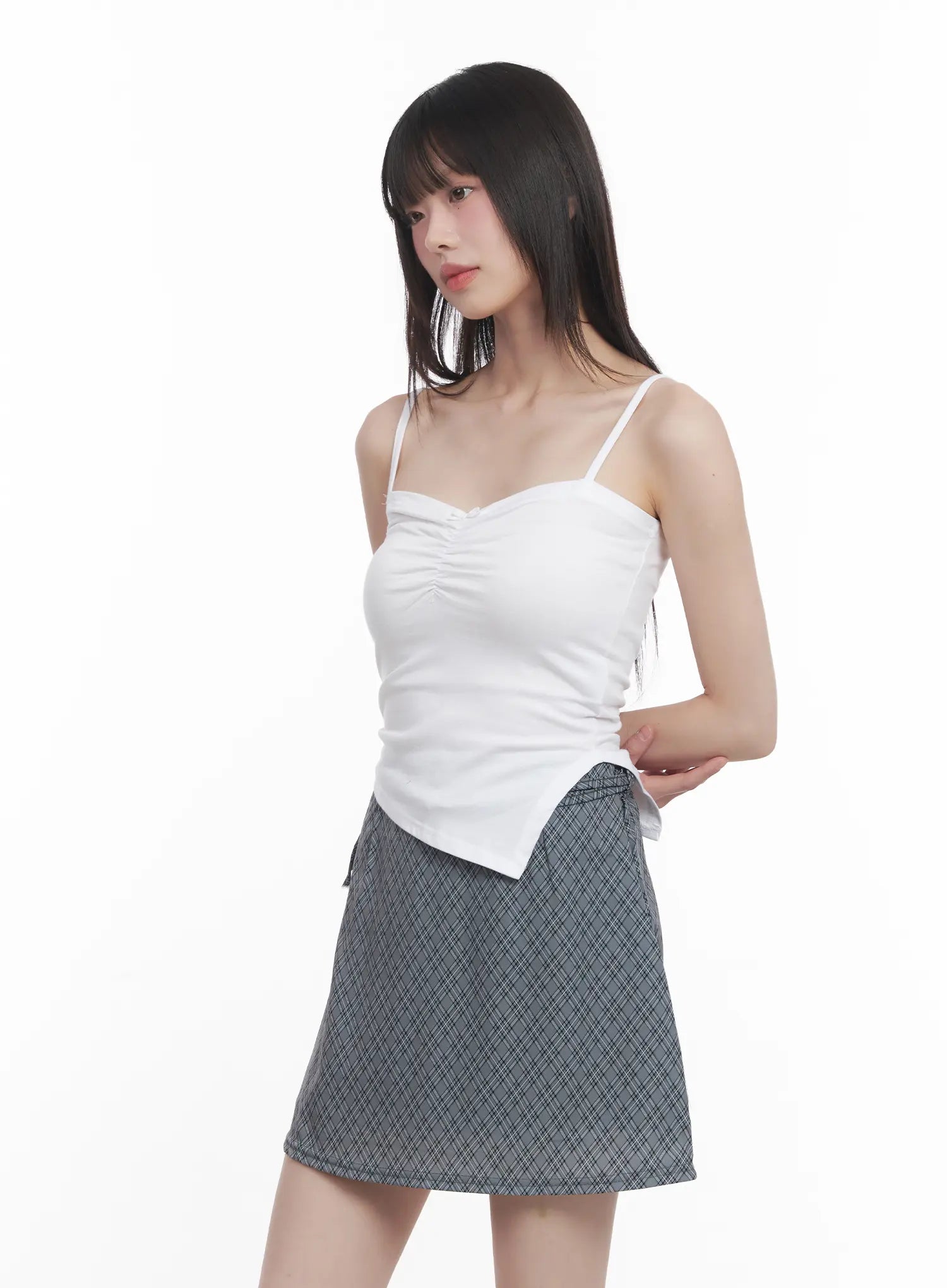 Asymmetric Sweetheart Cami Top CU518