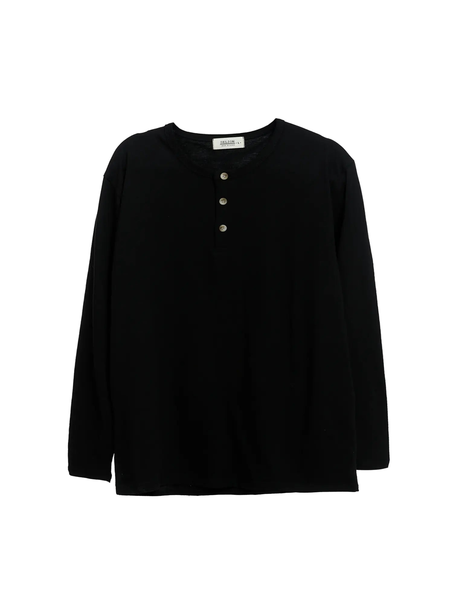 Men's Henley Neck Long Sleeve Tee IG512